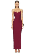 Elegant Sheath Strapless Sleeveless Lace Trim Slit Back Floor Length Evening Dress