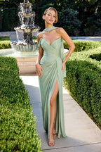 Elegant Sheath Sweetheart Cape Sleeve Lace Up Back Floor Length Prom Dress
