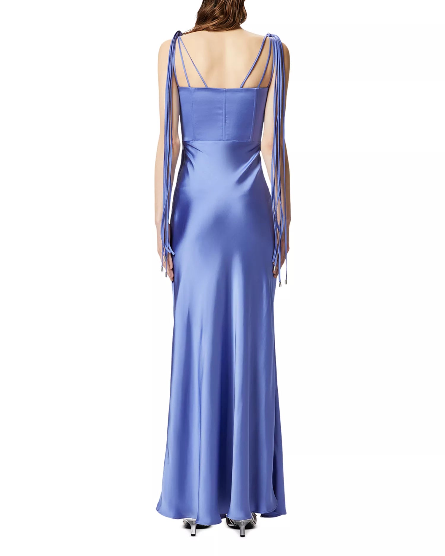 Elegant Sheath Sweetheart Neck Multi Strap Tassel Back Floor Length Hot Sale Prom Dress