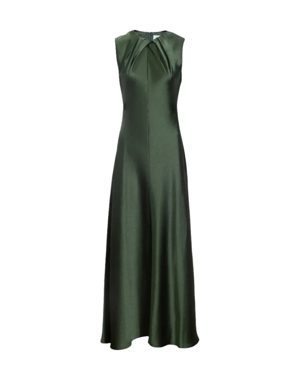 Elegant Sheath Twist Neck Sleeveless Back Zip Floor Length Prom Dress