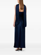 Elegant Slip Cowl Neck Spaghetti Strap Open Back Floor Length Prom Dress
