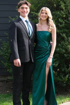Strapless Twist Knot High Slit Mermaid Prom Dress