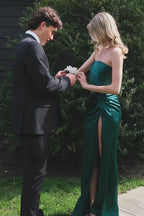 Strapless Twist Knot High Slit Mermaid Prom Dress