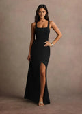 Elegant Trumpet Square Neck Sleeveless Open Back Floor Length For Sale Prom Dress