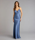 Elegant Trumpet V Neck Spaghetti Strap Zipper Back Floor Length Prom Dress