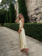 V-Neck Sleeveless Slip A-Line Maxi Dress