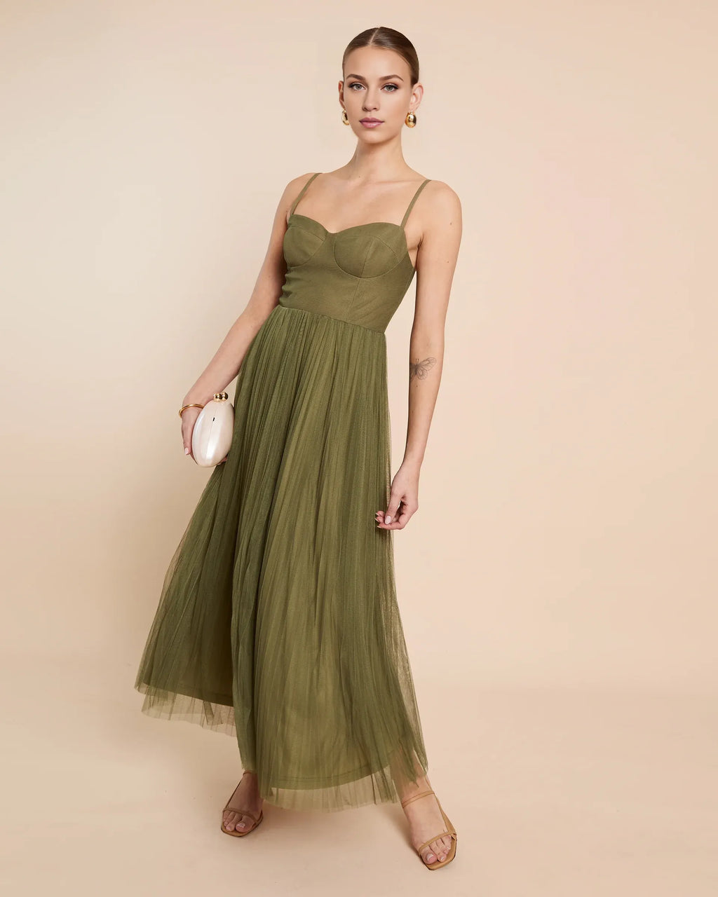 Dress Elegant A-Line Ankle-Length Sleeveless Party Dresses Sweetheart Neck Pleated Open Back Evening Dress