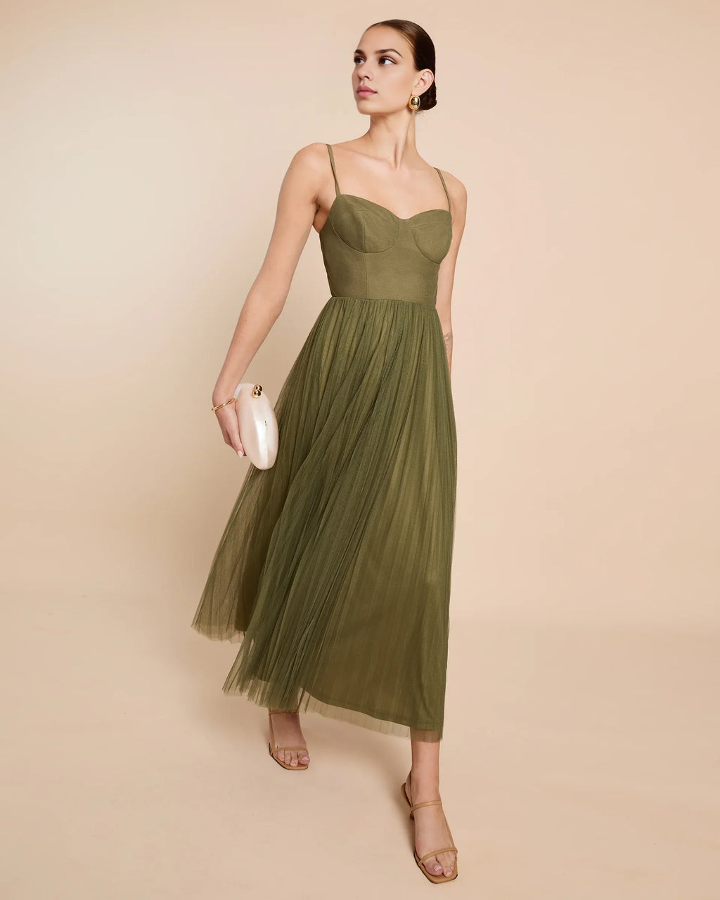 Dress Elegant A-Line Ankle-Length Sleeveless Party Dresses Sweetheart Neck Pleated Open Back Evening Dress
