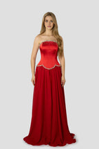A-Line Corset Sleeveless Floor-Length Prom Dress