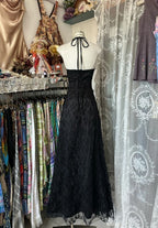 A-Line Halter Neck Sleeveless Backless Floor-Length Evening Dress