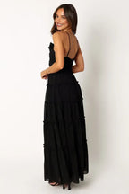 A-Line Halter Neck Sleeveless Backless Floor-Length Prom Dress