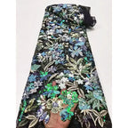 A-Line Long Sleeve V Neck Sequins Floor-Length Mother Of The Bride Dress