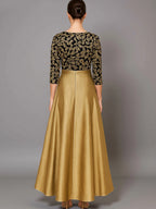 A-Line Long Sleeve Crew Neck Sequins Asymmetrical-Length Mother Of The Bride Dress