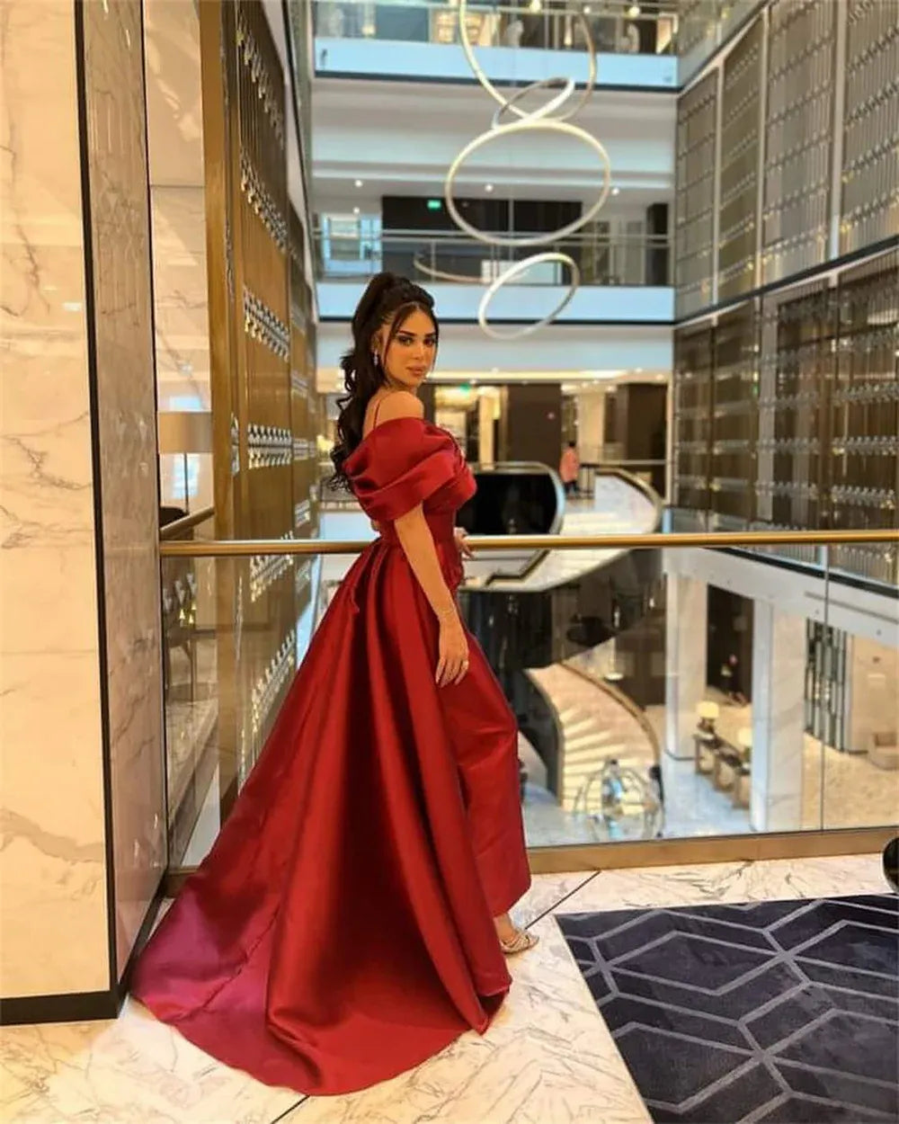 A-Line Off-The-Shoulder Sleeveless Pleated Sweep Train Prom Dress