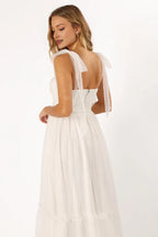 A-Line Off Shoulder Sleeveless Back Zip Ankle-Length Prom Dress