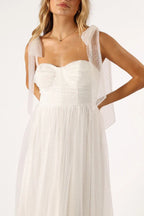 A-Line Off Shoulder Sleeveless Back Zip Ankle-Length Prom Dress