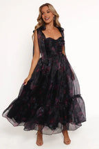 A-Line Off Shoulder Sleeveless Ankle-Length Prom Dress
