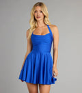 A-Line/Princess Halter Neck Sleeveless Backless Short-Mini Homecoming Dresses