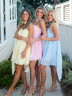A-Line/Princess Strapless Sleeveless Zipper Up Short-Mini Homecoming Dress