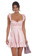 A-Line/Princess Sweetheart Neck Sleeveless Open Back Short-Mini Homecoming Dresses