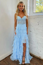 A-Line/Princess Sweetheart Sleeveless Criss Cross Back Floor-Length Prom Dress