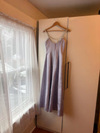 Prom Dress Lavender Maxi With Floral Embellishments In A Line Spaghetti Strap Elegant Flattering For Prom Night