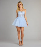 A-Line Spaghetti Straps Sleeveless Low Back Short-Mini Homecoming Dress