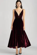 A-Line Spaghetti Straps Sleeveless Ankle-Length Evening Dress
