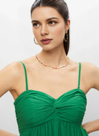A-Line Spaghetti Straps Sleeveless Zipper Up Asymmetrical-Length Prom Dress