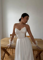 Prom Dress With Corset Waist Mesh Panels For Teens Elegant A Line Strapless White Long Gown