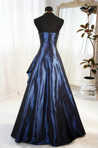A-Line Strapless Sleeveless Backless Floor-Length Prom Dress