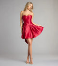 A-Line Strapless Sleeveless Short-Mini Homecoming Dress