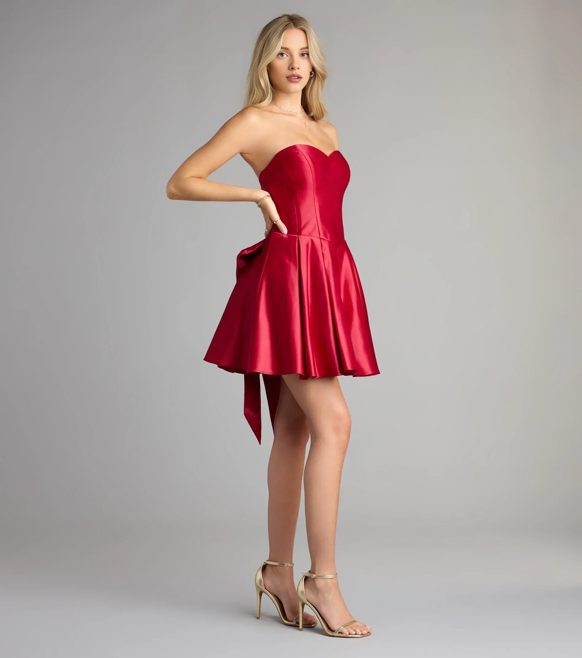 A-Line Strapless Sleeveless Short-Mini Homecoming Dress