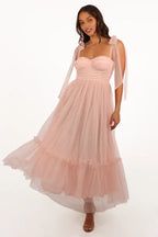 A-Line Sweetheart Neck Sleeveless Back Zip Ankle-Length Prom Dress
