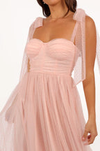 A-Line Sweetheart Neck Sleeveless Back Zip Ankle-Length Prom Dress