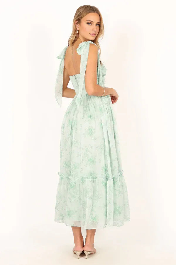 A-Line Sweetheart Neck Sleeveless Zipper Up Ankle-Length Prom Dress