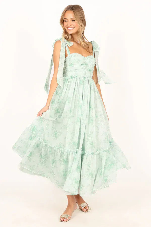 A-Line Sweetheart Neck Sleeveless Zipper Up Ankle-Length Prom Dress
