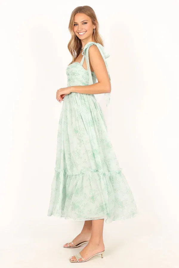 A-Line Sweetheart Neck Sleeveless Zipper Up Ankle-Length Prom Dress