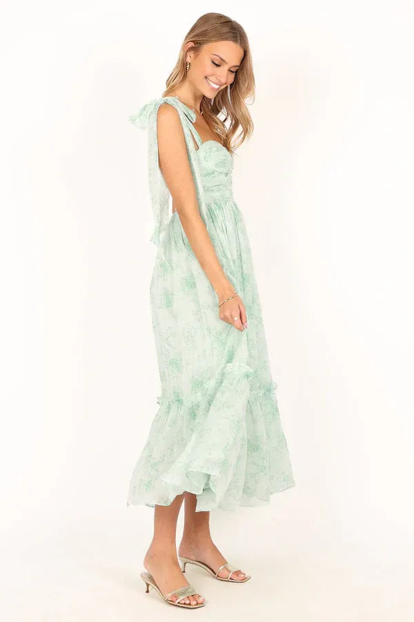 A-Line Sweetheart Neck Sleeveless Zipper Up Ankle-Length Prom Dress