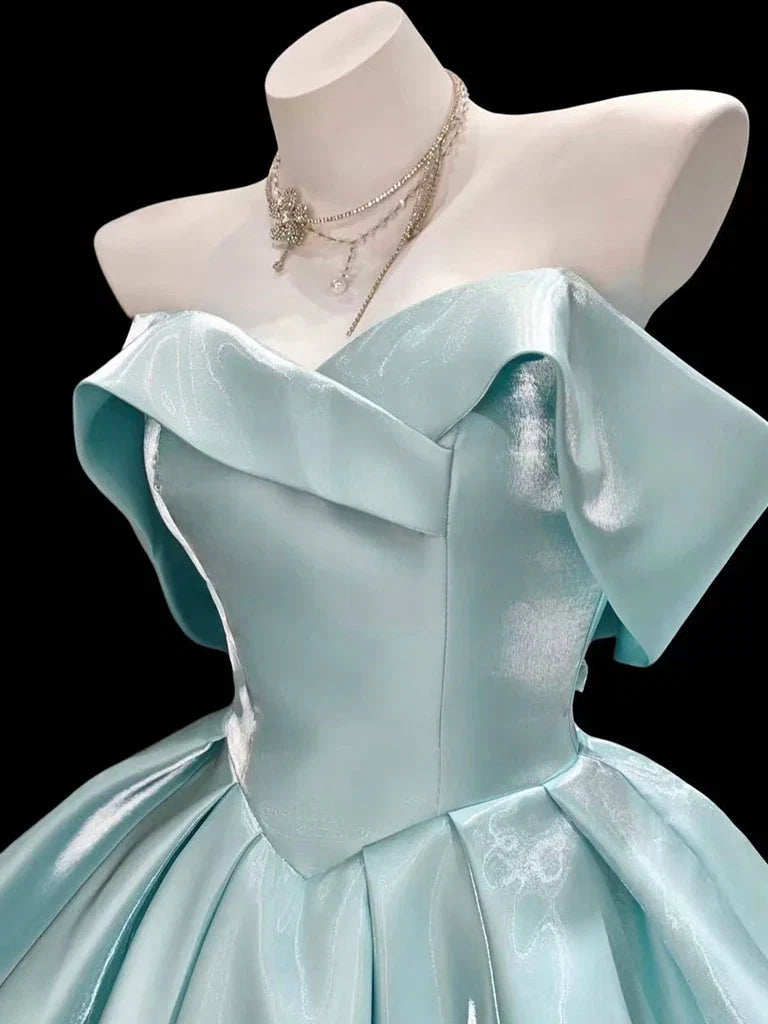 A-Line Sweetheart Off-Shoulder Backless Short Homecoming Dress