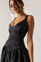 A-Line V Neck Sleeveless Short-Mini Homecoming Dress