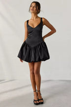 A-Line V Neck Sleeveless Short-Mini Homecoming Dress