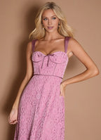 A-Line Wide Shoulder Straps Sleeveless Backless Ankle-Length Evening Dress