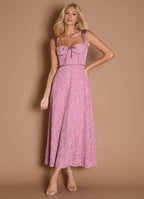 A-Line Wide Shoulder Straps Sleeveless Backless Ankle-Length Evening Dress