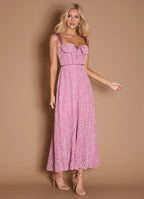 A-Line Wide Shoulder Straps Sleeveless Backless Ankle-Length Evening Dress