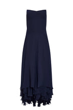 A-line Strapless Ruffle High Low Midi Prom Dress