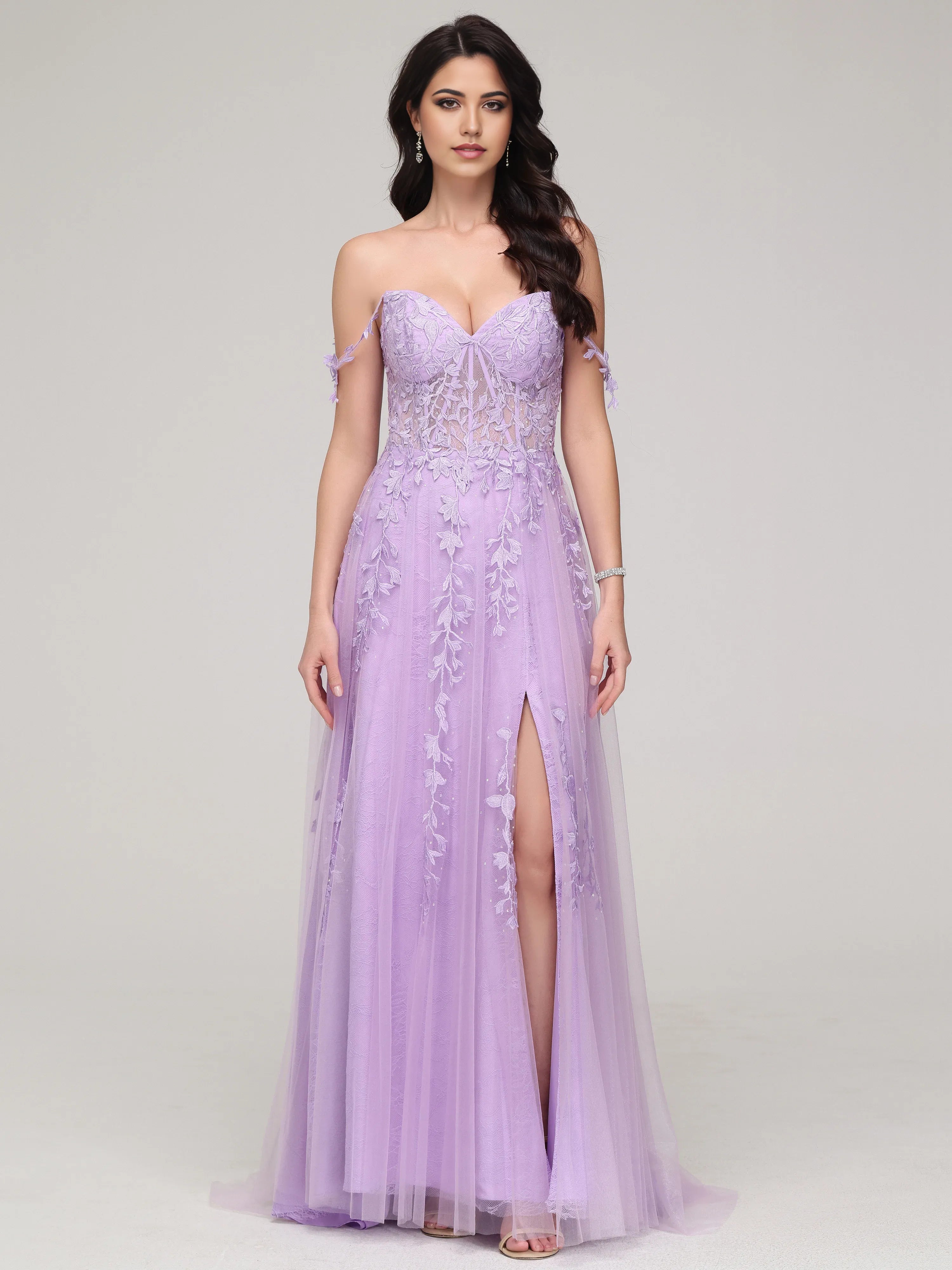 A-line Sweetheart Neck Sleeveless Zipper Up Sweep/Brush Train Prom Dress