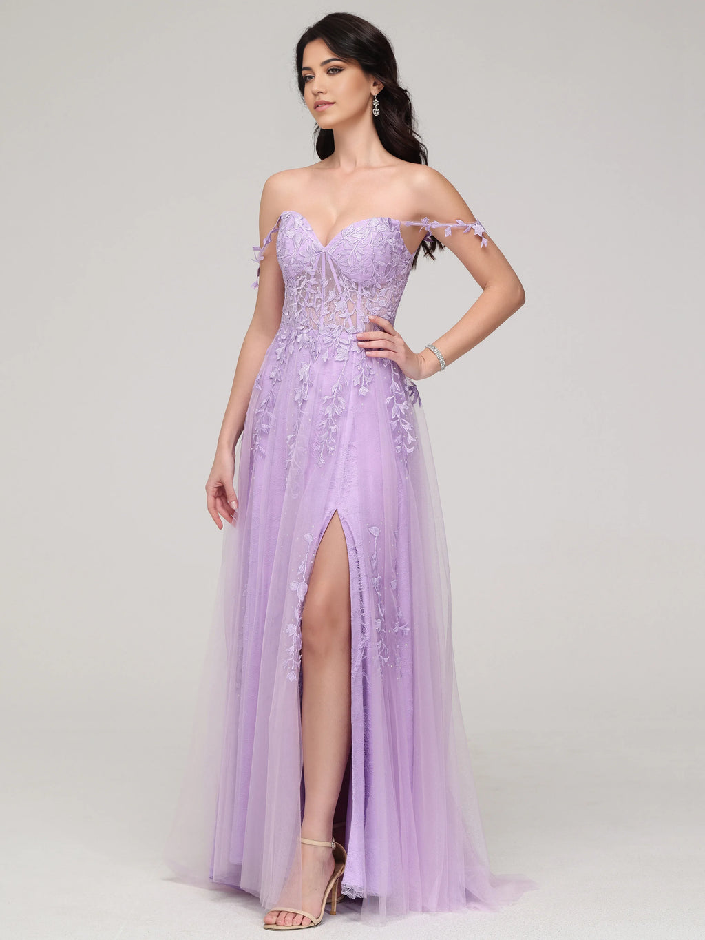 A-line Sweetheart Neck Sleeveless Zipper Up Sweep/Brush Train Prom Dress