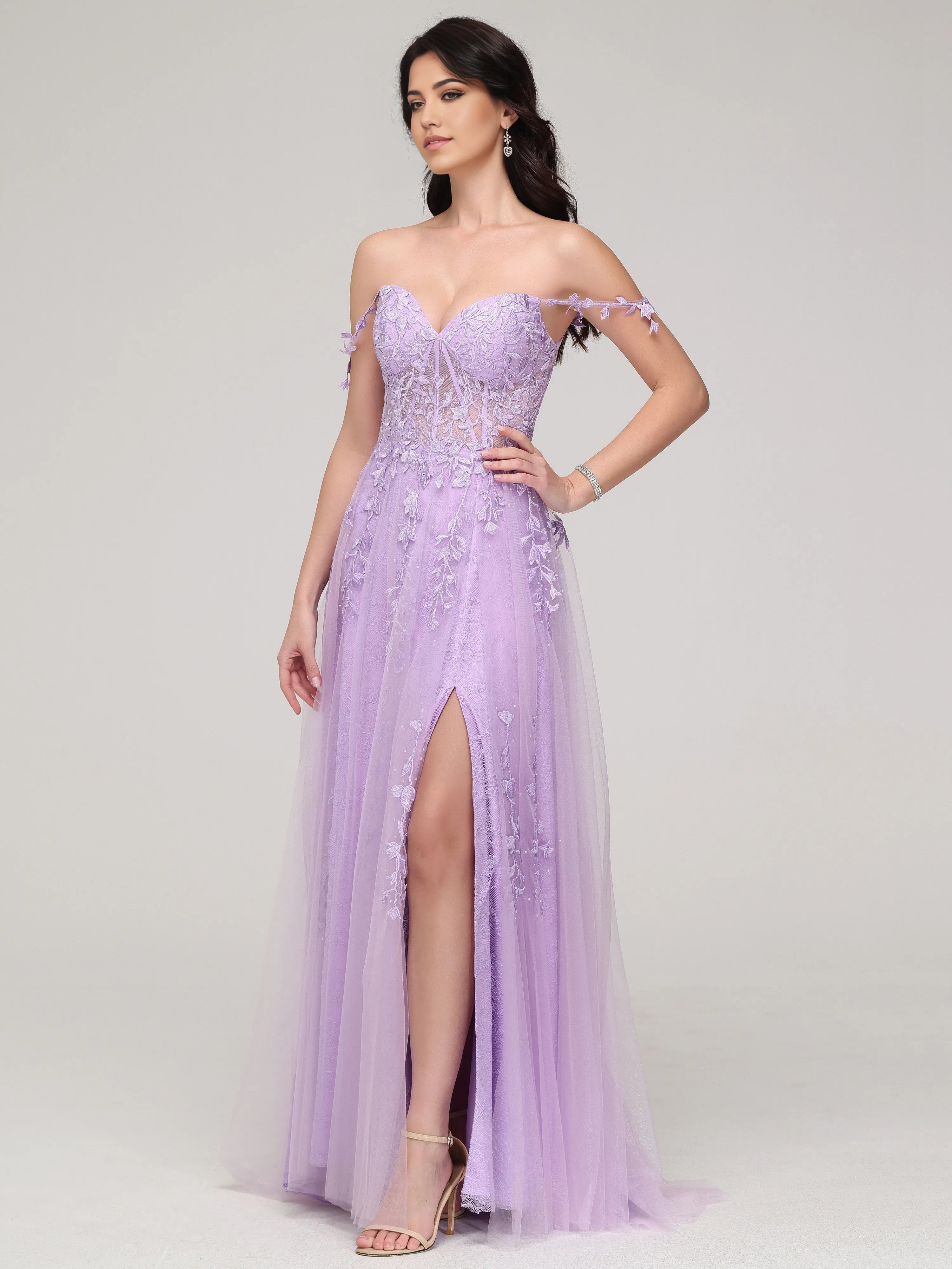 A-line Sweetheart Neck Sleeveless Zipper Up Sweep/Brush Train Prom Dress