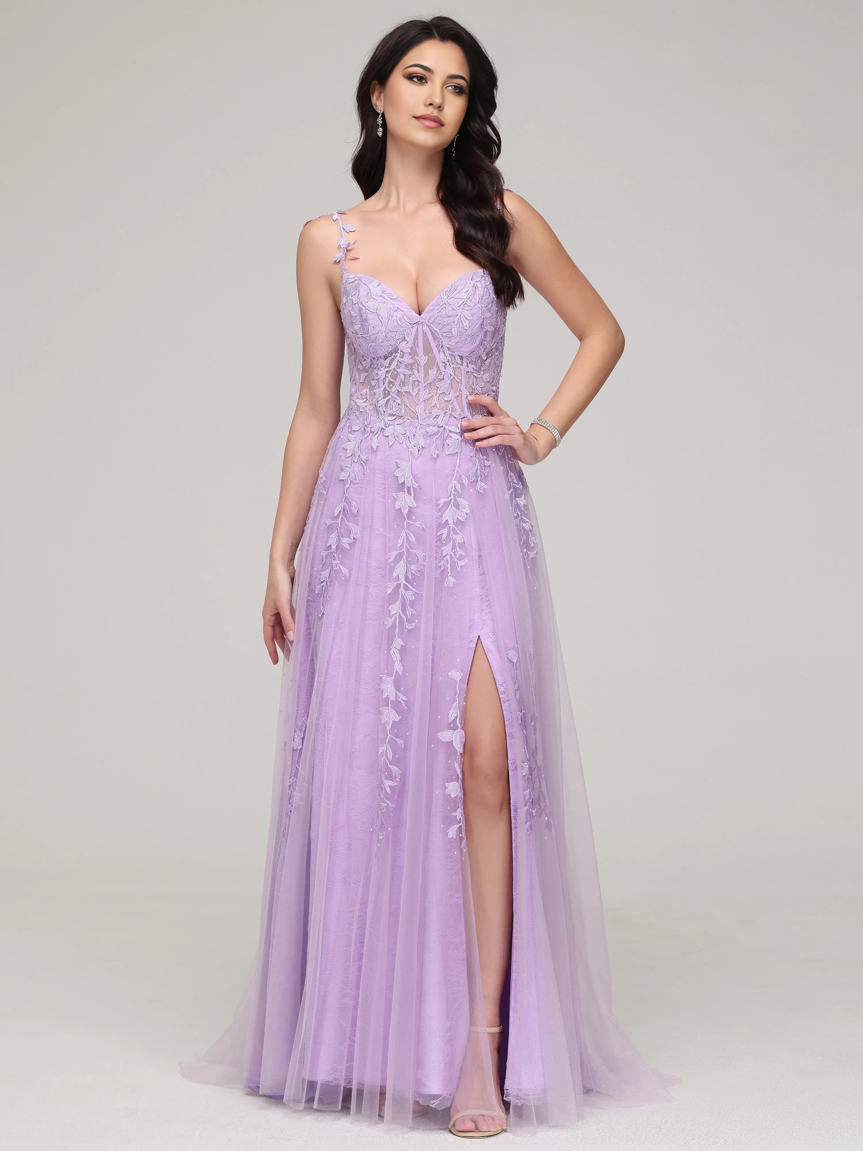A-line Sweetheart Neck Sleeveless Zipper Up Sweep/Brush Train Prom Dress